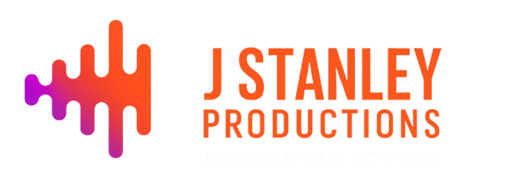 J Stanley Productions logo featuring soundwave icon and modern gradient design